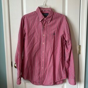 Ralph Lauren Polo striped button down custom fit shirt - large